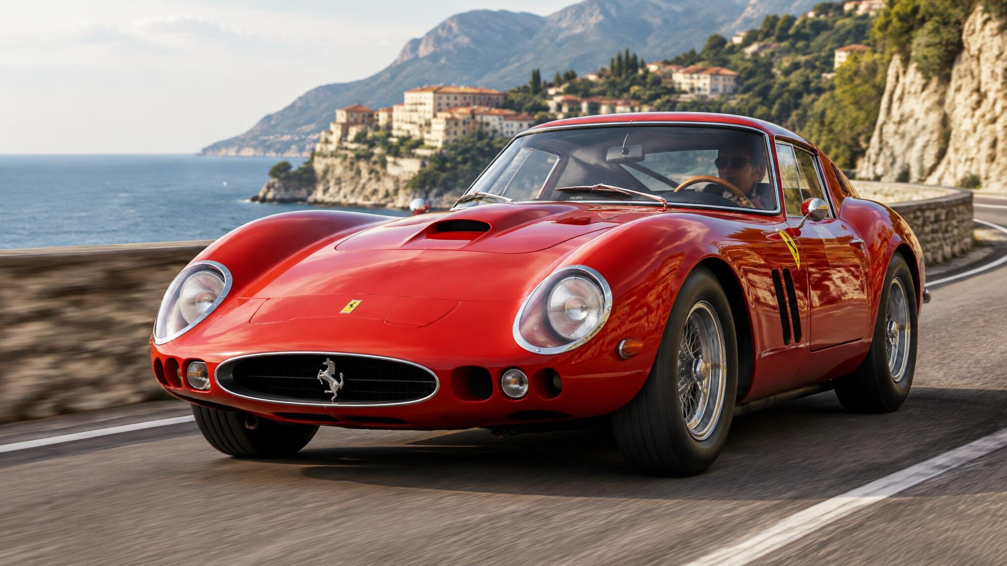 red sports car on road