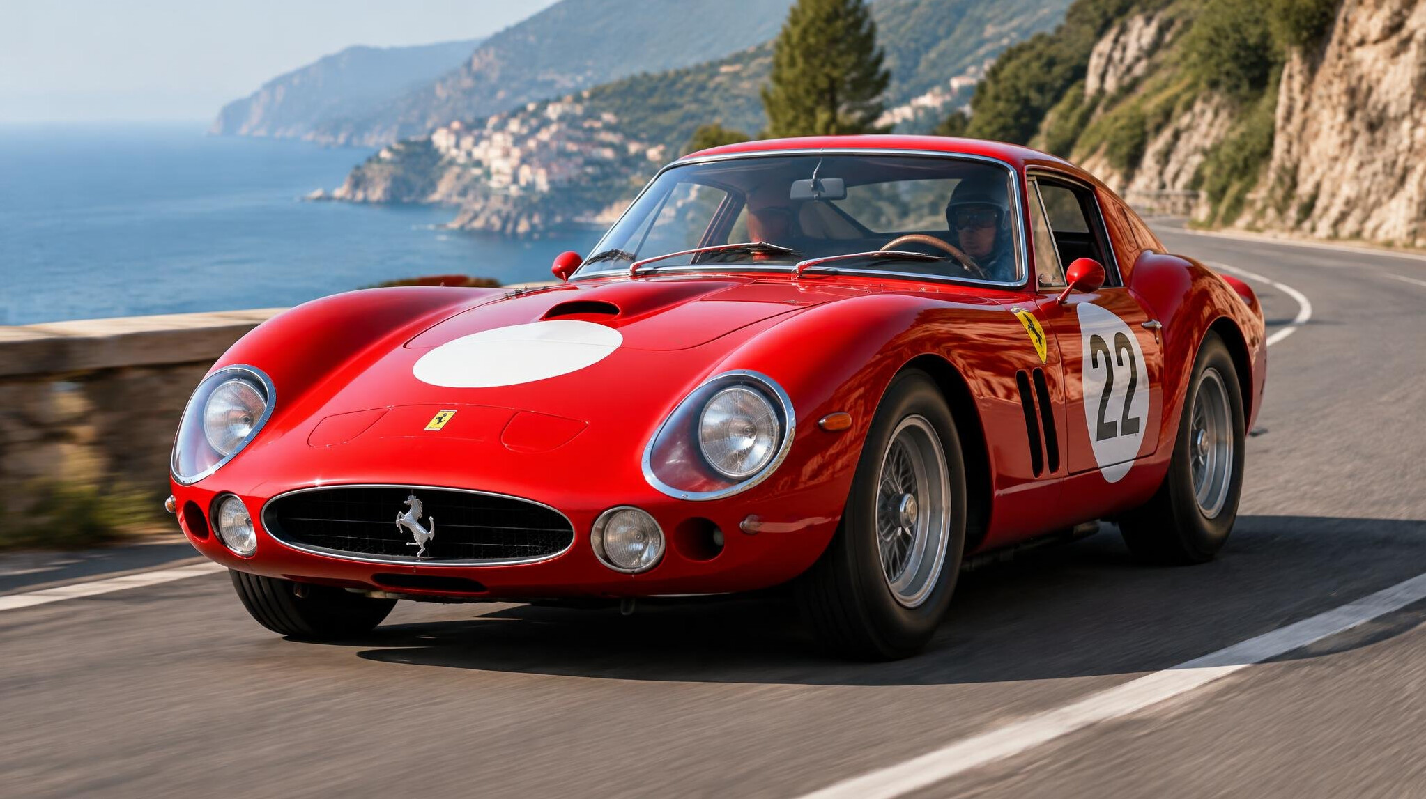 red sports car on road