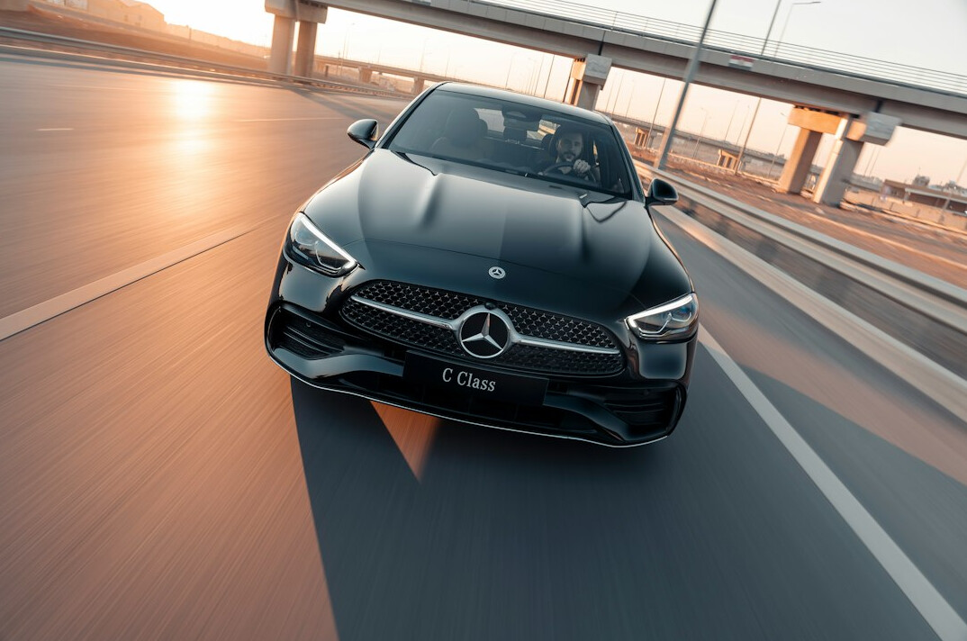 luxury car driving